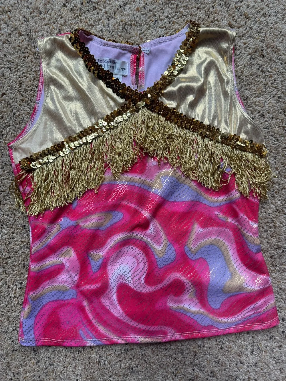 Chasing Fireflies Girls Size 14 Disco Costume Set Bell Bottoms matching Headband